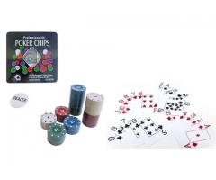 Ficha De Poker Com 100 Fichas + 2 Baralhos + Dealer - Promoção