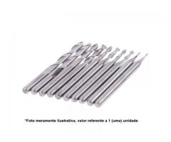 Fresa CNC Haste 3.175mm Espiral Ponta Redonda - Unidade
