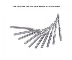 Fresa CNC Haste 3.175mm Espiral Ponta Redonda - Unidade