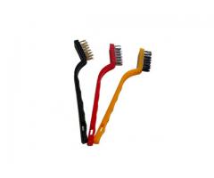 Kit Mini Escova Multiuso - Escova de Nylon, Aço, Latão