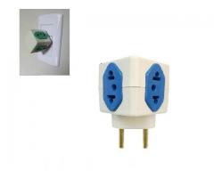 Adaptador de Tomada Cubo 3D - 4 Lados - Padrão Novo e Antigo - Unidade