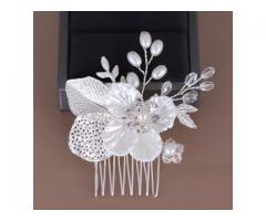 Grampo Enfeite Flor para Cabelo Grinalda - Penteado Noiva Casamento Daminha Madrinha