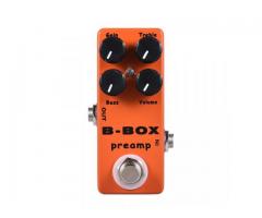 Pedal de Efeito de Guitarra Preamp B-Box - Mini Pedal de Metal Ganho e Corpo