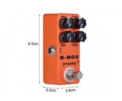 Pedal de Efeito de Guitarra Preamp B-Box - Mini Pedal de Metal Ganho e Corpo