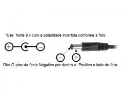 Fonte Pedal Guitarra Pedais Pedaleira 9v 1A Padrão Boss Negativo Centro