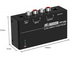 Pre Amp Pp400 para Toca Discos Vitrola LP Ultra Compact Phono