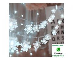 Cordão de LED Floco de Neve 5 Metros  - Cordão de Luz para Decoração Interior