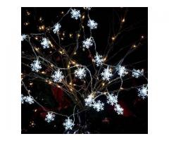 Cordão de LED Floco de Neve 5 Metros  - Cordão de Luz para Decoração Interior