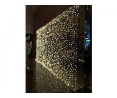 Cortina de LED 3m x 2m com Controle - Cortina de Luz de Fada - Decoração Festa Casamento Natal