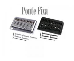 Ponte Fixa Guitarra Strato Telecaster Strato Prs Deluxe Cromo / Preta