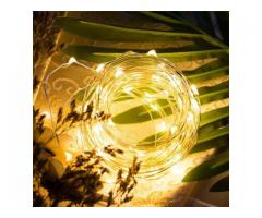 Fio Cordão de LED Pisca-Pisca - Decoração Festa Casamento Natal -  Luz de Fada 10 Metros