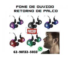 Fone de Ouvido Retorno de Palco Músicos Gamer Celular etc