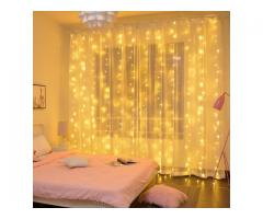 Cortina de LED 3m x 3m com Controle - Decoração Festa Casamento Natal