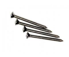 Parafuso Inox para Braço Guitarra e Contrabaixo Neck Plate Kit com 4 Peças