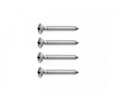 Parafuso Inox para Braço Guitarra e Contrabaixo Neck Plate Kit com 4 Peças