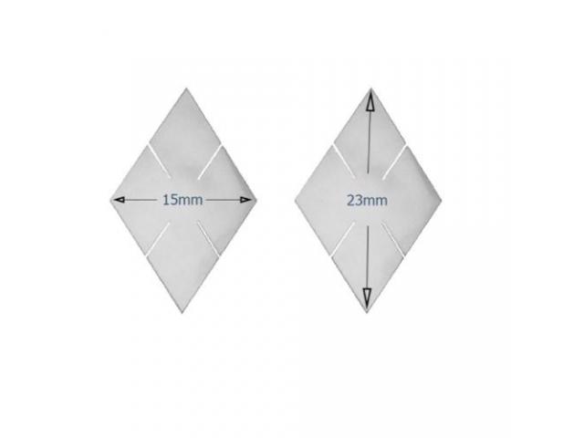 Marcação de Escala Diamante Acrílica - Kit com 12 Peças Branco - 2/2