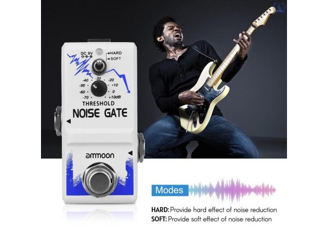 Nano Pedal Redutor de Ruídos Noise Gate - Pedal de Efeito de Guitarra True by Pass - 1/5