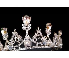 Coroa Noiva Tiara Daminha Grinalda Casamento Arranjo de Cabelo Princesa - Imagem 2/2