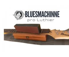 Taco de Retificar Trastes Bluesmachinne Pro Luthier 5x3x18cm Lixas 220 320 400