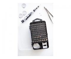 Jogo Chaves 115 Pcs - Kit de Ferramentas Ponteiras para Conserto de Celular Iphone Notebook etc
