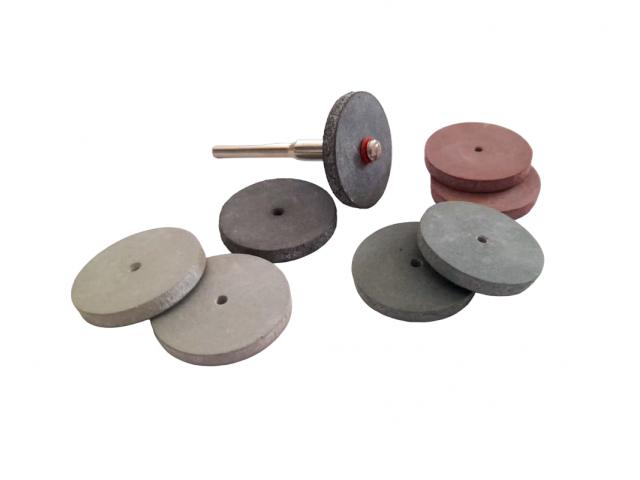 Disco de Borracha para Polimento - Uso em Microrretífica - Kit com 8 Discos para Polimento - 1/4