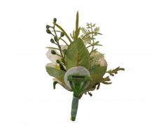 Lapela Noivo Arranjo Flor - Broche Noivo Casamento - Imagem 3/4