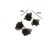 Broche de Sapato Sandália Scarpin - Laço Black com Detalhe Pérola - Imagem 4/4