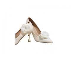 Enfeite para Sapato Noiva Casamento - Broche Decorativo de Sapato Flor - Imagem 3/4