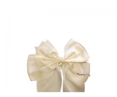 Laço de Cabelo Detalhe Pérolas - Laço Noiva Casamento Civil Pré-Wedding - Imagem 4/4