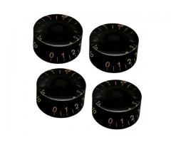 Knob para Guitarra Estilo Padrão Lespaul Sg Prs Preto e Dourado - Kit 4 Peças - Imagem 5/5