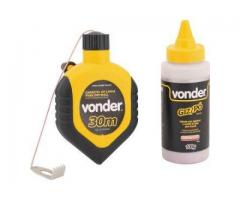 Linha de Giz para Gesso Drywall Linha p/ Gesso - Vermelha