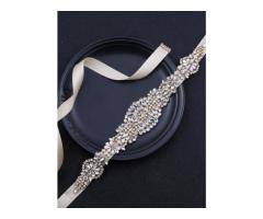 Cinto para Vestido de Festa Madrinha Noiva Debutante etc - Cinto Bordado Pedraria Brilho