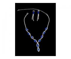 Conjunto Colar e Brinco - Conjunto de Festa Cor Azul ou Vermelho - Imagem 7/7