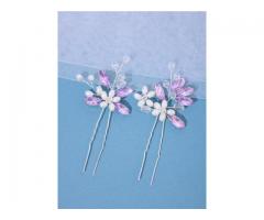 Grampo Arranjo de Cabelo Lilás para Madrinha Mãe da Noiva Festa etc