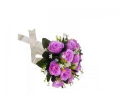 Buquê Lilás para Noiva Casamento Ensaio Pré-Wedding Igreja Cartório Festa - Buquê de Noiva - Imagem 5/5