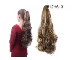 Aplique Removível Piranha de Cabelo Rabo de Cavalo Ondulado - Imagem 6/6
