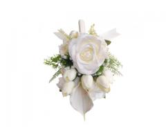 Buquê de Noiva Calla Tulipa Rosas - Buquê Clássico e Elegante - Imagem 3/4