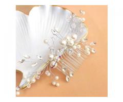 Arranjo de Cabelo Pérolas Noiva Casamento Mãe da Noiva Mãe do Noivo Madrinha Grinalda