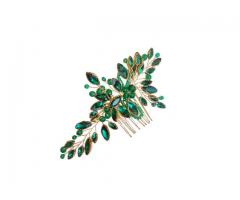 Enfeite de Cabelo Verde Madrinha Mãe do Noivo Noiva Festa Formatura