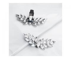 Clip de Sapato Broche para Festa e Madrinha Pedraria Brilho Luxo (Par)