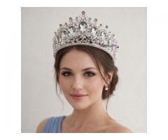 Coroa Alta Miss Concurso Debutante Noiva 8cm