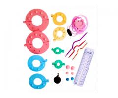 Kit de Acessórios para Tricô 16 Pcs Marcador Régua Pompom Maker