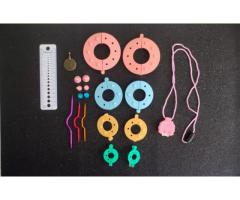 Kit de Acessórios para Tricô 16 Pcs Marcador Régua Pompom Maker