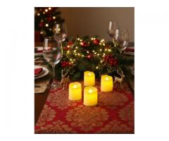 Vela Led Eletrônica Decorativa Dia dos Namorados Natal Festa etc - Kit com 4 Pcs