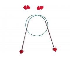 Kit com 6 Ponteiras de Agulha de Tricô de Silicone - stoppers knit needle