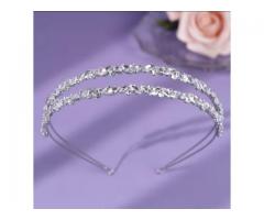 Tiara Zircônia Porta Coque Noiva Debutante - Imagem 4/6