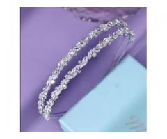 Tiara Zircônia Porta Coque Noiva Debutante - Imagem 6/6