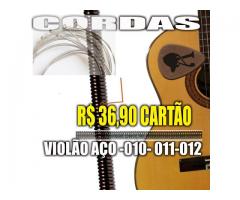 Encordoamento para Violão 010 Acoustic Guitar Cobra Fosforo - Jogo de Corda de Aço