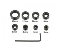Anel Limitador para Broca - Kit com 8 Anéis + 1 Chave Allen