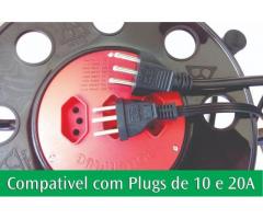 Extensão Carretel com 3 Tomadas Vazio Suporta até 40 metros